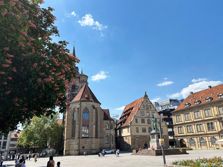 Schillerplatz und Stiftskirche